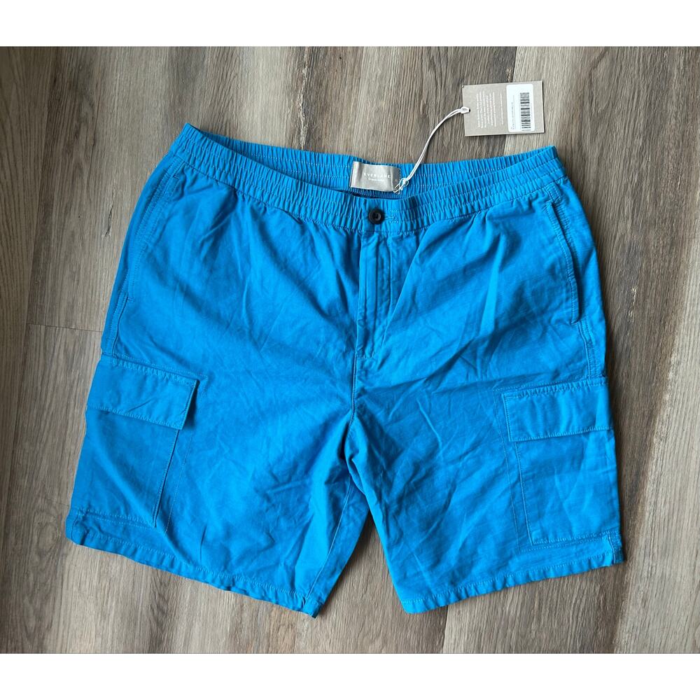 NWT Everlane Organic CottonLinen Cargo beach resort casualeveryday capsule Blue